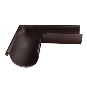 Угол желоба внешний 90 гр. металл Grand Line (RAL 8017 шоколад) 125 мм