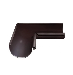 Угол желоба внутренний 90 гр. металл Grand Line (RAL 8017 шоколад) 125 мм