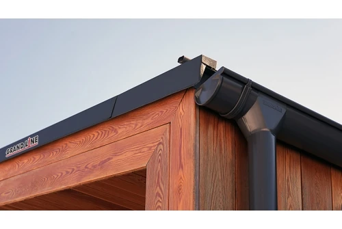 Карнизный крючок короткий 49 мм металл GrandLine (RAL 7024 мокрый асфальт) 125 мм