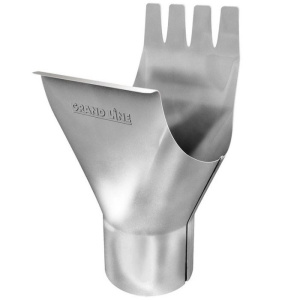 Воронка желоба металл GrandLine (RAL 9003 сигнально белый) 125/90 мм